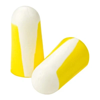 Image of Howard Leight by Honeywell Bilsom 303L Single Use Foam Earplugs 1005073, SNR 33 dB, Large, Yellow &amp; White, Bullet Shape, Uncorded (Pack of 200 Pairs)