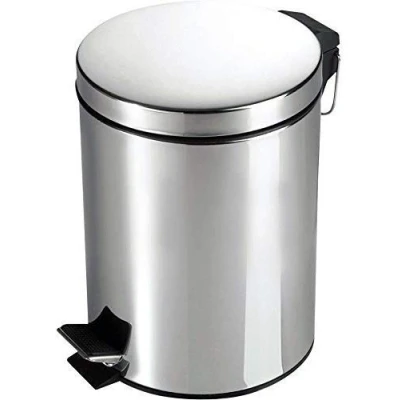 Image of Top Vendor 5L Stainless Steel Pedal Bin Dustbin Bathroom Kitchen Office
