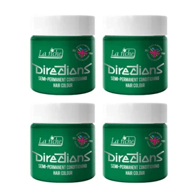 Image of 4x La Riche Directions Semi Permanent Hair Color 100ml Tub Apple Green