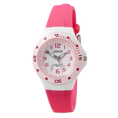 Image of Lorus Girls&#039; Analogue Quartz Watch with Silicone Strap R2339DX9