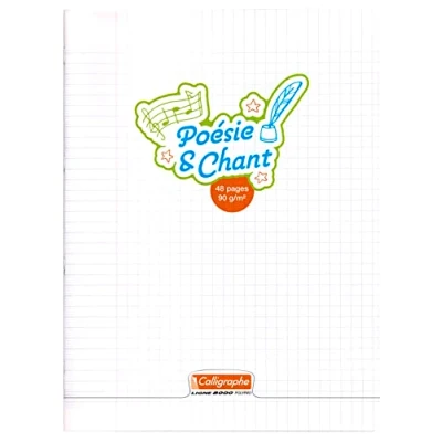 Image of Clairefontaine Ref 18240C Calligraphe PP Stapled Poetry Album (48 Pages) A4+ Sized, Séyès &amp; Plain Rulings, 90gsm Superfine Vellum Paper, Transparent Polypro Cover