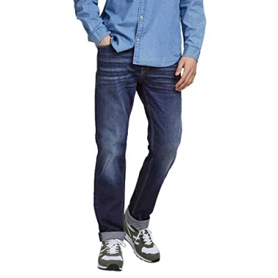 Image of Jack &amp; Jones Men&#039;s Jjiclark Jjoriginal Jos 278 Noos Jeans, Blue Denim, 34W 30L UK