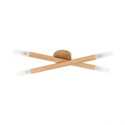 Image of Noble Semi Flush Ceiling Light White, Pine 4xG9