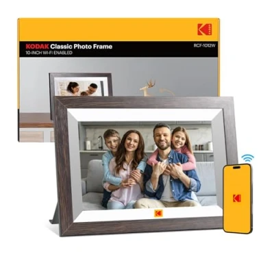 Image of KODAK WiFi Digital Photo Frame with 10.1 Inches Touch Screen Picture 32GB Internal Storage 1280x800 HD Electronic Frame, Instantly Share Photos and Videos