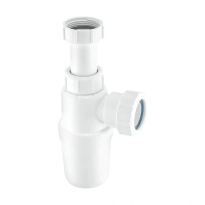 Image of McAlpine AA10 Adjustable Inlet Slim Bottle Trap, White
