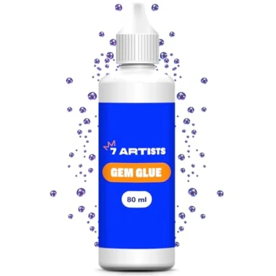 Image of 7 Artists Fabric Glue For Gems 80 ml Rhinestone Gem Transparent Crystals Clothes Shoes Adhesive Bonds Machine Washable