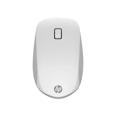 Image of HP Z5000 White Slim Bluetooth Wireless Mouse with LED Battery Indicator Light, Ambidextrous Control, Up to 24 Months Life.