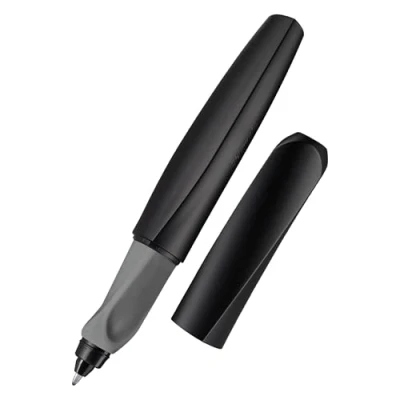 Image of Pelikan Twist Frosted blue rollerball Pen, ink, ergonomic, inc 2 x cartridges