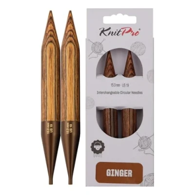 Image of KnitPro Knitting Pins, Wood, Assorted, 15mm
