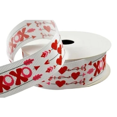 Image of Luxury Love, Valentines, Anniversary, Birthday, Christmas Ribbon Various Designs &amp; Lengths (22mm XOXO Grosgrain, 10 Metres)