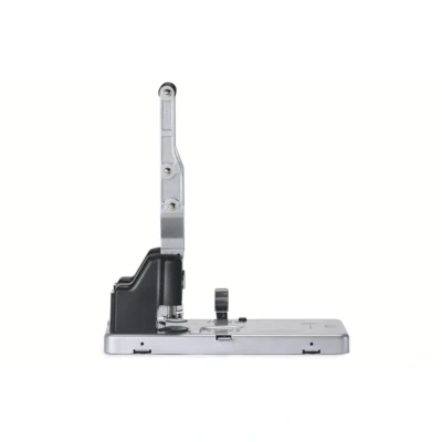 Image of Rexel HD2150 Ultra Heavy Duty 2 Hole Punch, 150 Sheet Capacity, Effortless Punching, Metal, Silver/Black, 2101234