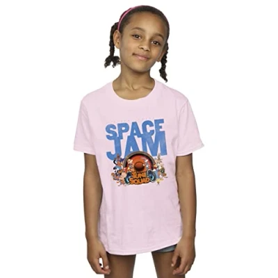 Image of Absolute Cult Space Jam A New Legacy Girls Tune Squad T Shirt Baby Pink 3 4 Years