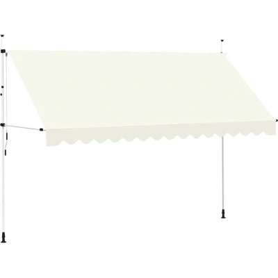 Image of vidaXL Manual Retractable Awning 400 cm Cream
