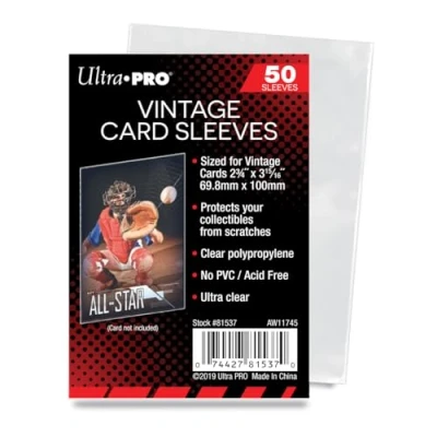 Image of Ultra Pro Vintage Card Sleeve 50pk by