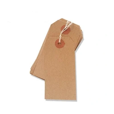 Image of 20 Pack 96 x 48mm Brown Buff Strung Tags 977298