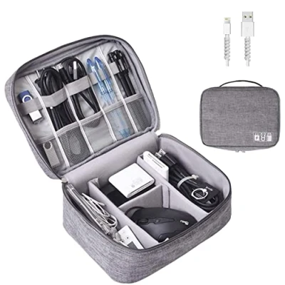 Image of OrgaWise Accessories Bag Cable Case Electronics Organiser, Travel Organisers for Carry Power Bank, Camera, and Memory Card Extra Send 2 pcs Data protect sets