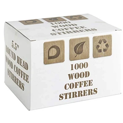 Image of Wooden Coffee Stirrers 1000 pcs 5.5 inch (140mm)