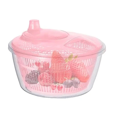 Image of Lettuce Spinner, Manual Salad Washer, Dryer Spinners, Fruit Dehydrator Drainer, Cleaner Spinner Large For Vegetables