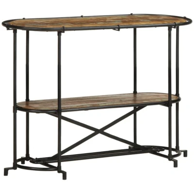 Image of vidaXL Console Table 110x42x76 cm Solid Wood Reclaimed