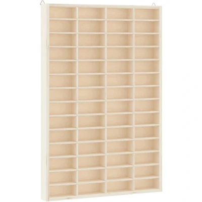 Image of vidaXL Wooden Collector&#039;s Display Case with 56 Compartments 40x4.5x60cm