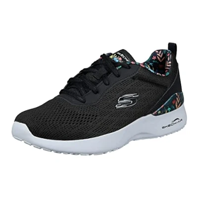 Image of Skechers Women&#039;s 149756 BKMT Trainers, Black Mesh/Multi Trim, 4 UK