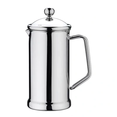 Image of Café Stal Originals Range Single Wall 18/10 Stainless Steel Elegant Plunger Cafetiere, 8 Cup, Mirror Finish