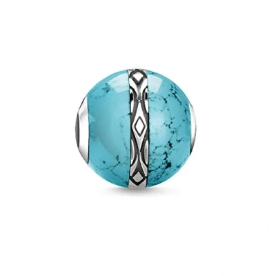Image of Thomas Sabo Women Bead Ornament Turquoise Karma Beads 925 Sterling Silver K0325 878 17