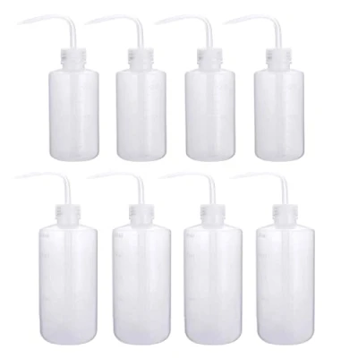 Image of 250ml 500ml Plastic Safety Wash Bottle, Lab Squeeze Bottle with Narrow Mouth and Scale Labels, Squirt For Plant Flower Succulent Watering 8 Packs