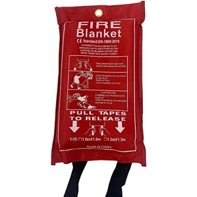 Image of Crystal Crown® Fire Blanket Suppression Flame Retardant Safety for Home, School, Fireplace, Grill, Car, Office, Warehouse