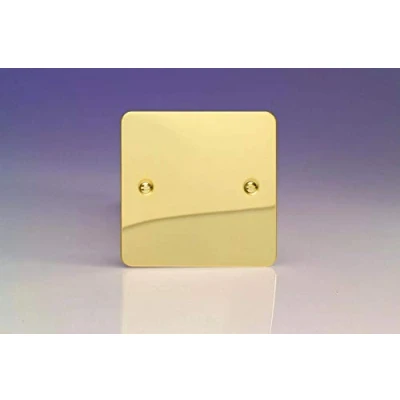 Image of Varilight 1G Blank Plate Ultra Flat Polished Brass XFVSB