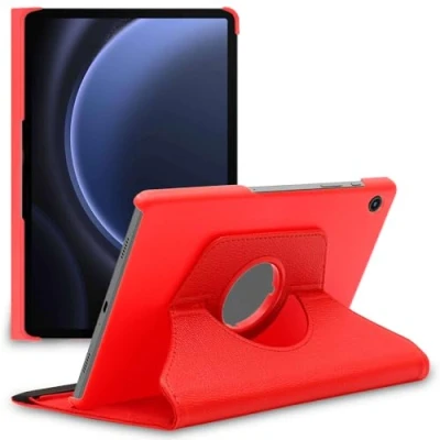 Image of ebestStar for Samsung Galaxy Tab A9+ Case SM X210 (2023), Cover 360 Rotating Protection, PU Leather, Red