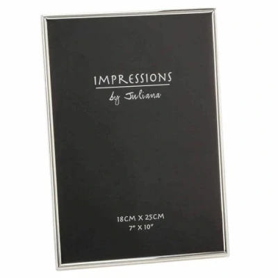 Image of Impressions Silverplated Oblong Thin Modern Stylish Photo Frame 7 x 10 inch silver 8156710_SML