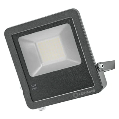 Image of LEDVANCE Smart LEDOutdoor Luminaire with WiFi Technology, FLOODlights for Outside, Warm White (3000K), Di mmable, 50 W, Dark Gray Aluminum, Compatible Google and Alexa Voice, SMART+ FLOOD
