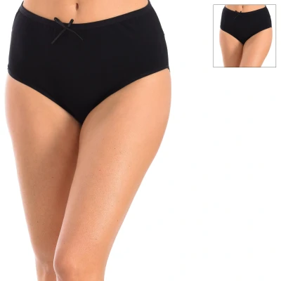 Image of Kisses&amp;Love Womens Pack 2 Microfiber Briefs Q EN204 Black Size 3XL