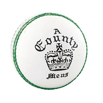 Image of Readers County Crown Cricket Ball 5.5oz, White, Mens