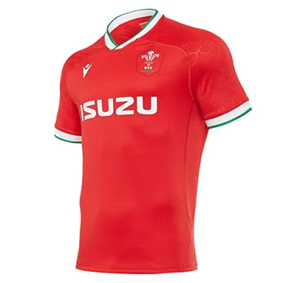 Image of 2020 2021 Wales Home Poly Replica Rugby Shirt, XL Adults
