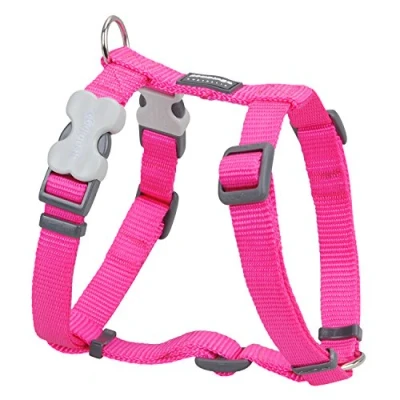Image of Red Dingo Classic Dog Harness Plain, Hot Pink, Medium 20mm