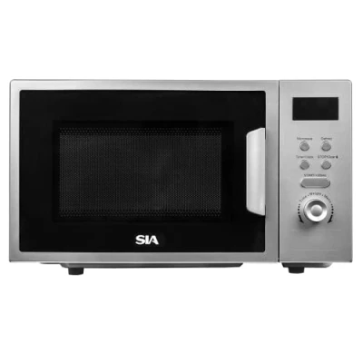 Image of SIA FDM21SI 20L Silver Microwave, Digital Display, 700W, 8 Auto Functions 5 Power Levels 245mm Turntable, 2 Years Parts and Labour Guarantee
