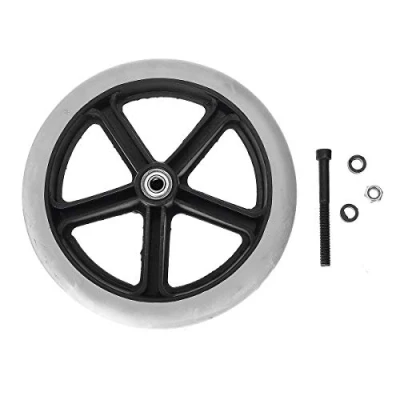 Image of C FUNN 200Mm 8Inch Grey Rubber Small Non Marking Wheelchair Wheels Replacement Universal
