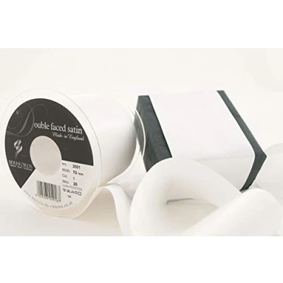Image of Berisfords Ribbon, White, 70 mm