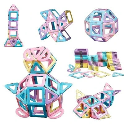 Image of Magblock 52 PCS Magnetic Building Blocks, STEM Educational Construction Toys for Kid Gift Age 3 + Year Old Boys and Girls
