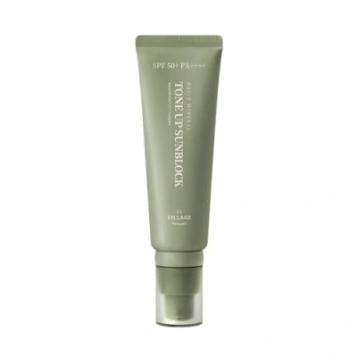 Image of [VILLAGE 11 FACTORY] DAILY Mineral TONE UP SUNBLOCK SPF 50+ PA++++ (50 ml) Korean Skin Care Sun Cream Brightens the Complexion and Mattifies Moisturises Anti Ageing