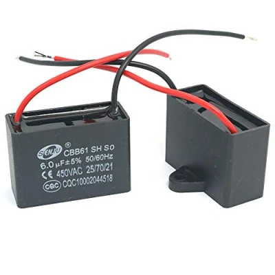 Image of DollaTek 2Pcs CBB61 6uF 450V AC 50/60Hz Air Conditioner Fan Motor Running Capacitor