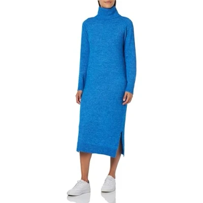 Image of PIECES Women&#039;s Pcjuliana LS Roll Neck Knit Dress Noos Bc, French Blue, XL
