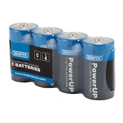 Image of Draper PowerUP Ultra Alkaline C Batteries (Pack of 4)