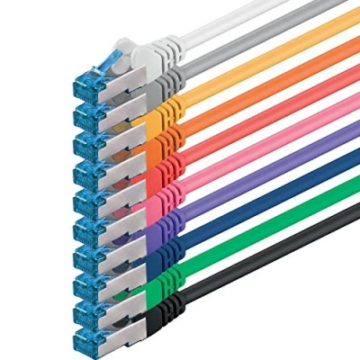Image of 1aTTack.de 5m CAT6a network cable 10 colors CAT 6 A patch 10000 Mbit s SFTP PIMF 500 MHz compatible with CAT5 CAT6 CAT7 DSL Internet Switch Router
