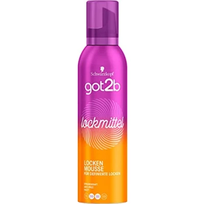 Image of got2b Attractant mousse (250 ml) curl with hold 3 for defined curls and bounce, tames protruding hair, anti frizz effect