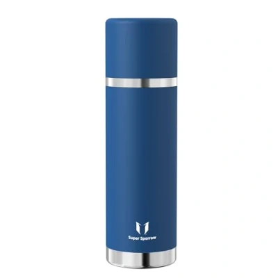 Image of Super Sparrow Stainless Steel Water Bottle 1000ml Wide Mouth Vacuum Insulated Flask BPA Free ThermosBottle Leakproof Lid Doubles as Cup