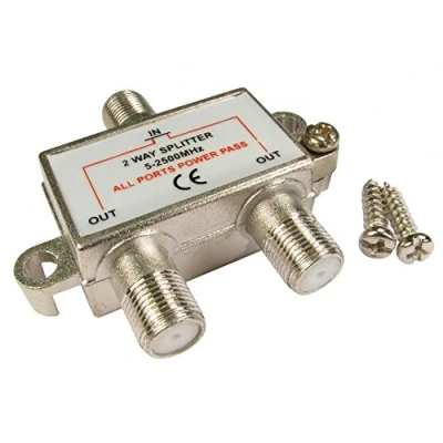 Image of 2 Way Cable TV or Aerial Splitter for Virgin Media NTL Broadband Starview etc