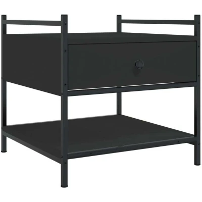 Image of vidaXL Coffee Table Black 50x50x50 cm Engineered Wood